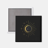 Solar-Eclipse zweimal im Leben 2024 Gesamtsolaranl Magnet (Vorderseite/Rückseite)