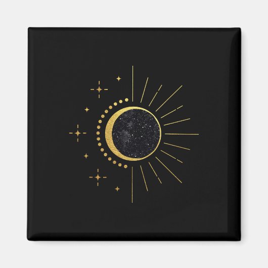 Solar-Eclipse zweimal im Leben 2024 Gesamtsolaranl Magnet (Vorne)