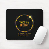 Solar-Eclipse zweimal im Leben 2024 Solar-Ausschni Mousepad (Mit Mouse)