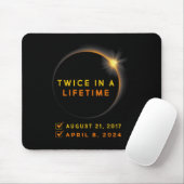 Solar-Eclipse zweimal im Leben 2024 Solar-Eclipse Mousepad (Mit Mouse)