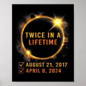 Solar-Eclipse zweimal im Leben 2024 Solar-Eclipse Poster (Vorne)