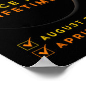 Solar-Eclipse zweimal im Leben 2024 Solar-Eclipse Poster (Ecke)