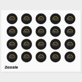 Solar-Eclipse zweimal im Leben 2024 Solar-Eclipse Runder Aufkleber (Blatt)