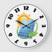 Solar Energy Clock Große Wanduhr (Vorderseite)
