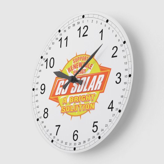 Solar Energy Solution Große Wanduhr (Winkel)