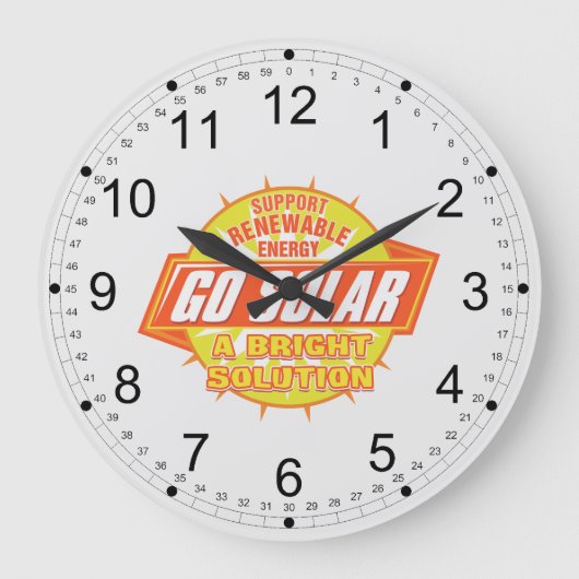 Solar Energy Solution Große Wanduhr (Vorderseite)