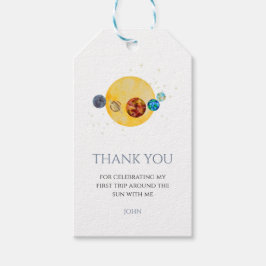 Solar Erste Reise um die Sonne danke Ihnen Tags Geschenkanhänger