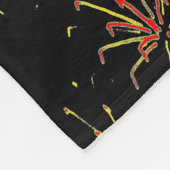 Solar Fireworks Burst Fleece Blanket (Ecke)