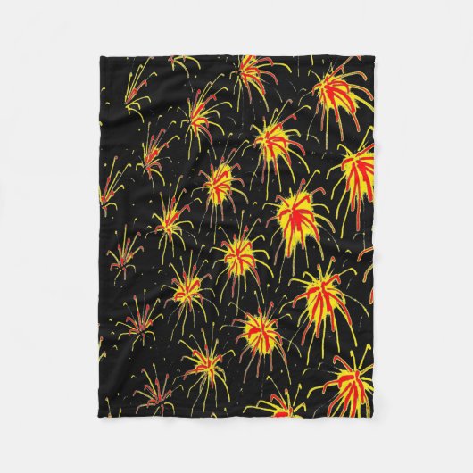 Solar Fireworks Burst Fleece Blanket (Vorderseite)