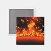Solar Flare Fraktal Magnet (Vorderseite/Rückseite)