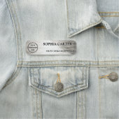 Solar Flare Silver Custom Namensschild (Beispiel)