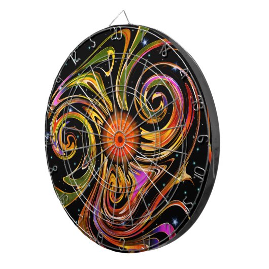 Solar Flare Starry Space Dartboard Dartscheibe (Vorderseite rechts)
