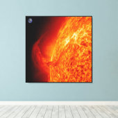 Solar Flare Sun & Earth Astronomie Foto Leinwand (Insitu (Holzboden))