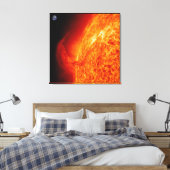 Solar Flare Sun & Earth Astronomie Foto Leinwand (Insitu (Schlafzimmer))