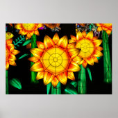 Solar Flare Sunflowers  Poster (Vorne)