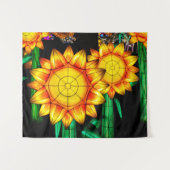 Solar Flare Sunflowers  Wandteppich (Vorderseite (Horizontal))