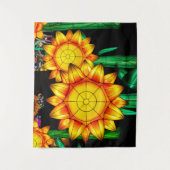Solar Flare Sunflowers  Wandteppich (Vorderseite)