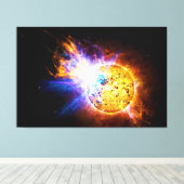 Solar Flare von Star EV Lacertae EV Lac Leinwanddruck (Insitu (Holzboden))