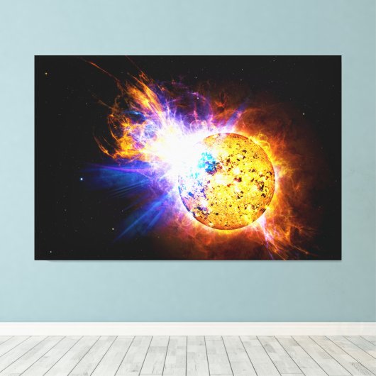 Solar Flare von Star EV Lacertae EV Lac Leinwanddruck (Insitu (Holzboden))