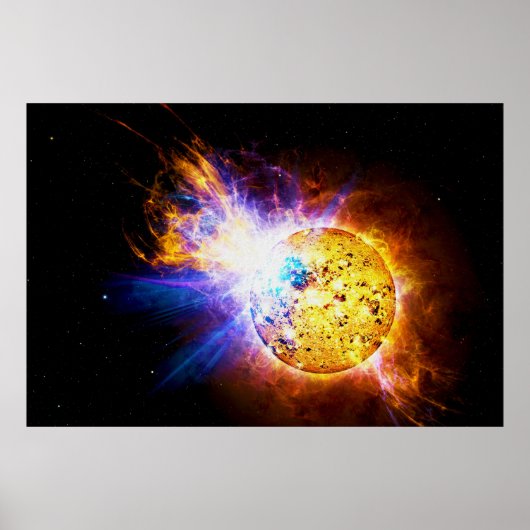 Solar Flare von Star EV Lacertae EV Lac Poster (Vorne)