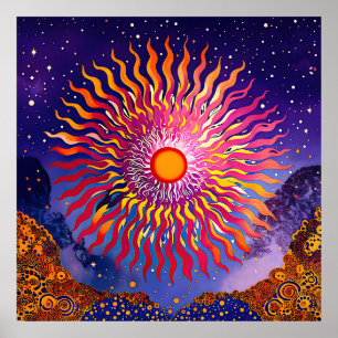 "Solar flüstert in den Himmel" Die Sonne Poster