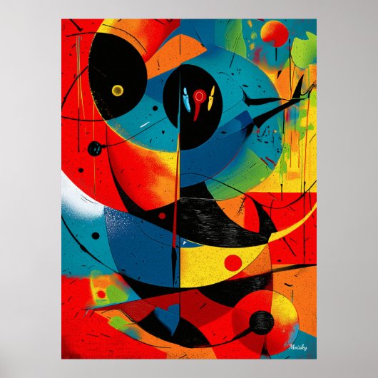 Solar Geometry II – Mid-Century Abstract Construct Poster (Vorne)