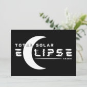 SOLAR GESAMT ECLIPSE 2024 EINLADUNG (Stehend Vorderseite)