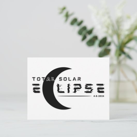 SOLAR GESAMT ECLIPSE 2024 POSTKARTE (Stehend Vorderseite)