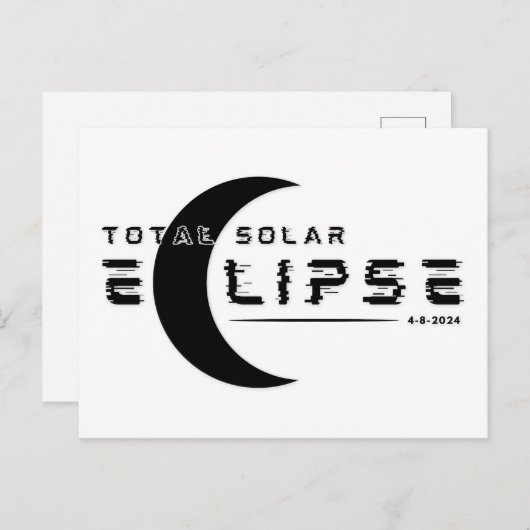 SOLAR GESAMT ECLIPSE 2024 POSTKARTE (Vorne/Hinten)