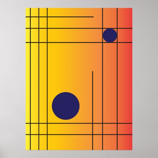 Solar Grid Nr. 1 — Moderne geometrische Wandkunst Poster (Vorne)