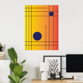 Solar Grid Nr. 1 — Moderne geometrische Wandkunst Poster (Heimbüro)