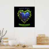 Solar Heart Green Soul - Solarpunk Art Print Poster (Küche)