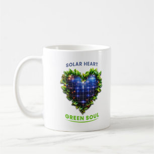 Solar Heart Green Soul Solarpunk-Tasse Kaffeetasse