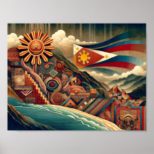 Solar Heritage: Abstrakte Odyssee im philippinisch Poster