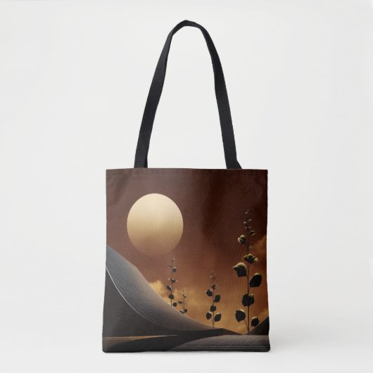 Solar Horizon - Stilvolle Solarpunk Tote Bag Tasche (Vorderseite)