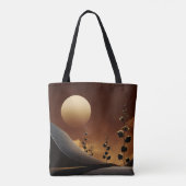 Solar Horizon - Stilvolle Solarpunk Tote Bag Tasche (Rückseite)