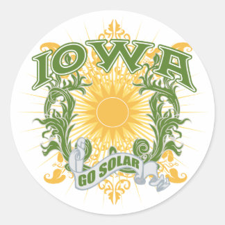 Solar Iowa Runder Aufkleber