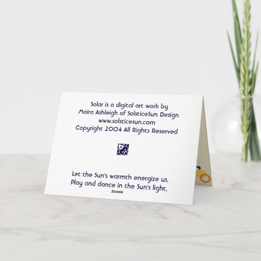 Solar Karte (Rückseite)