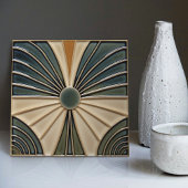 Solar-Kreise Mitte des Jahrhunderts Symmetrie Art Fliese