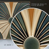 Solar-Kreise Mitte des Jahrhunderts Symmetrie Art Fliese