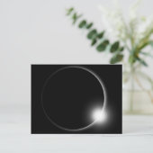 Solar Lunar Eclipse Moon Sun Flare Fotografie Postkarte (Stehend Vorderseite)