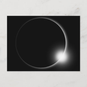 Solar Lunar Eclipse Moon Sun Flare Fotografie Postkarte