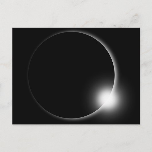 Solar Lunar Eclipse Moon Sun Flare Fotografie Postkarte (Vorderseite)