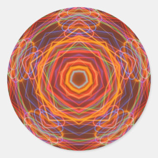 Solar Mandala Kaliedoscope Fraktal Art Sticker