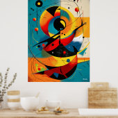 Solar Mechanica – Mid-Century Geometric Dynamics Poster (Küche)