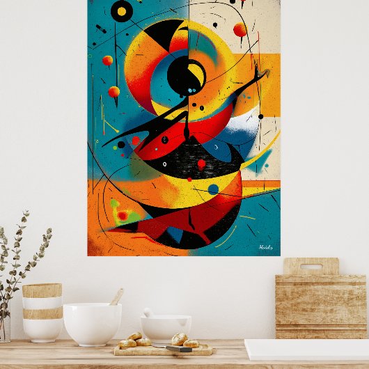 Solar Mechanica – Mid-Century Geometric Dynamics Poster (Küche)