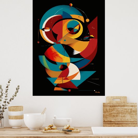 Solar Mechanism – Dynamic Geometric Abstraction Poster (Küche)