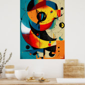 Solar Mid-Century Abstract Constructivist Poster (Küche)