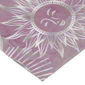 Solar Mystique | Rosa Silbermondsterne Sun Eyes Kurzer Tischläufer (Ecke)