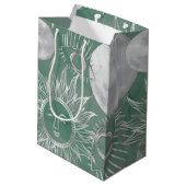 Solar Mystique | Rosa Silbermondsterne Sun Eyes Mittlere Geschenktüte (Rückseite Schrägansicht)